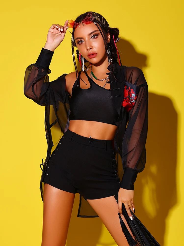Sexy Jazz Dance Costume Set Women's Street Dance Uniform Kpop Performance Clothes Trendy Chinese Style Ladies' Outfits