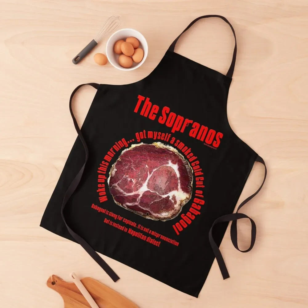 The Sopranos/ Gabagool Apron christmas 2024 restaurant accessories work ladies Goods For Home And Kitchen Apron