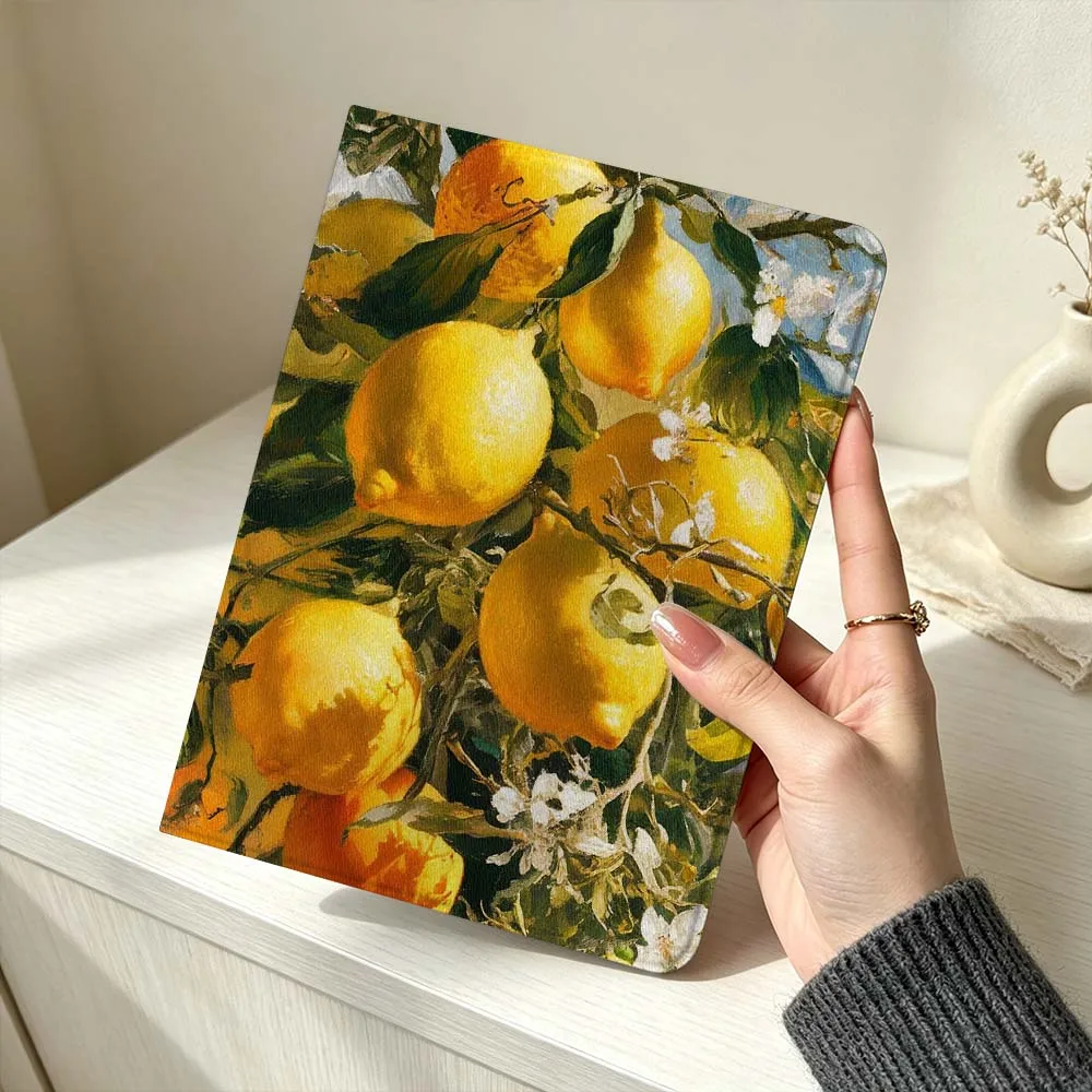Yellow Lemon Tree Branch Soft Pen Tray Tablet Case For Huawei MatePad MediaPad MagicPad Honor Pad 10 9 8 X10 X9 X9a S Pro