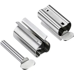 Bathroom Accessories Toothpaste Squeezer Tube Roller Stainless Steel Wringer Roller Rotate Dispenser for Ointments Cosmetics