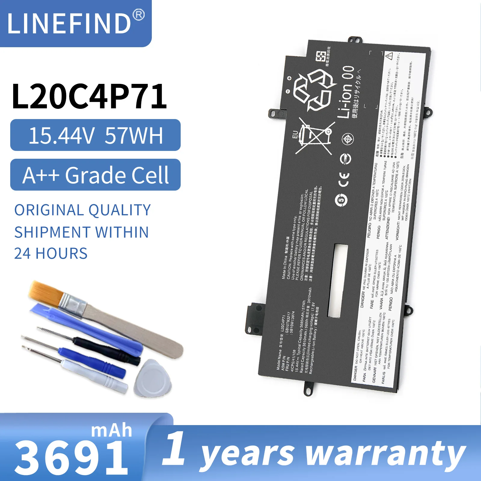 L20C4P71 L20M4P71 Battery For Lenovo ThinkPad X1 Carbon Gen 9 10 X1 Yoga 6th 7th Gen 6 7 Series L20D4P71 L20L4P71