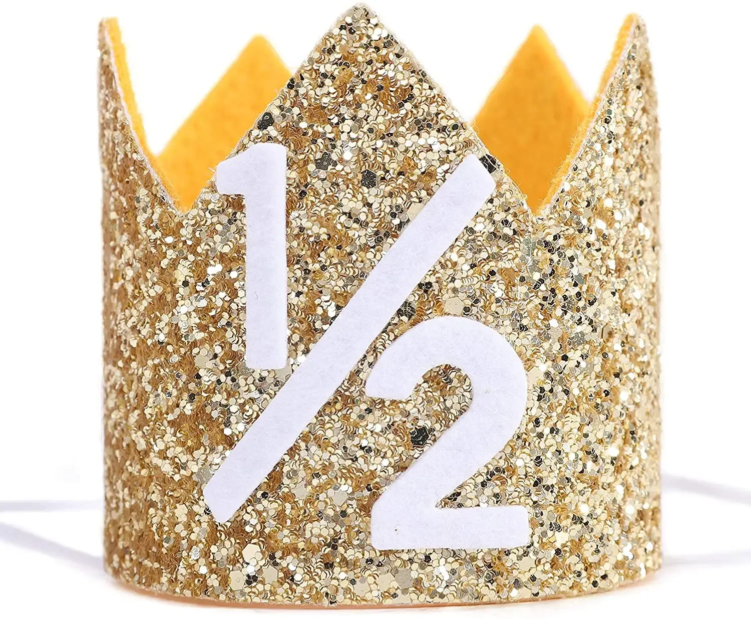 1 Stücke Glänzende 1/2 Jahre Alt Geburtstag Blumenhut Mütze Mädchen Junge 6 Monate Halbes Jahr Krone Alles Gute Zum Geburtstag Babyparty Party Dekoration – Detail 5