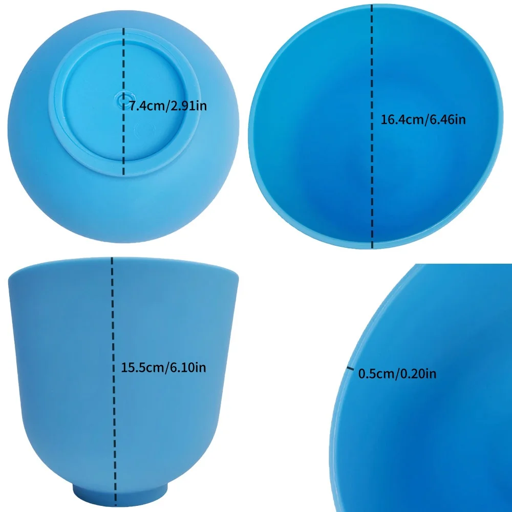 1pc Dental Laboratory Super Large Capacity Silicone Stirring Bowl Soft Bowl Blue Rubber Bowl Dental Equipment Material