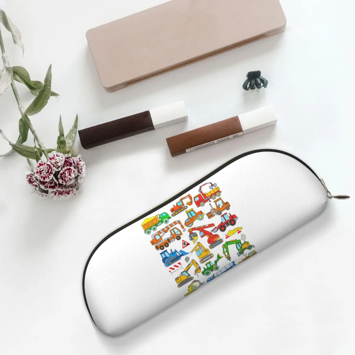 

Excavator Design For Kids Pencil Case Pencil Pouch Storage Stationery Supplies Big Capacity Pen Box Pencil Bag for Studen Gifts