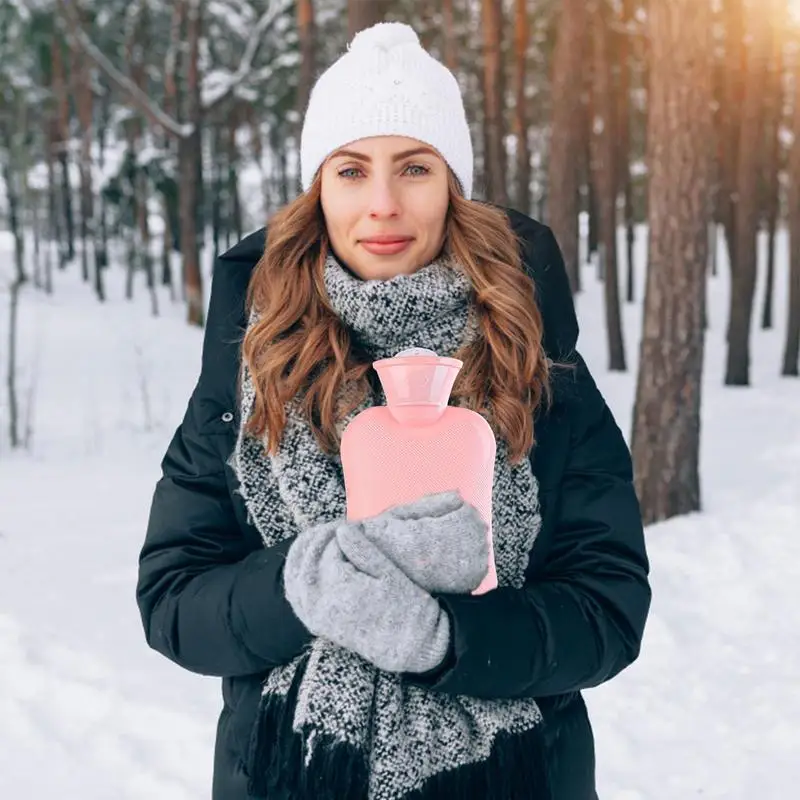 Bottiglie di acqua calda spessa borsa per acqua calda invernale in gomma portatile scaldamani per ragazze piedini tascabili tenere in mano scaldamani