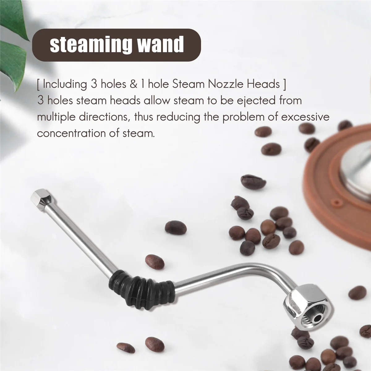 Steam Wand for Delonghi EC680/EC685, Rancilio Coffee Machine, Upgrade with Additional 3 Hole Tip Steam Nozzle
