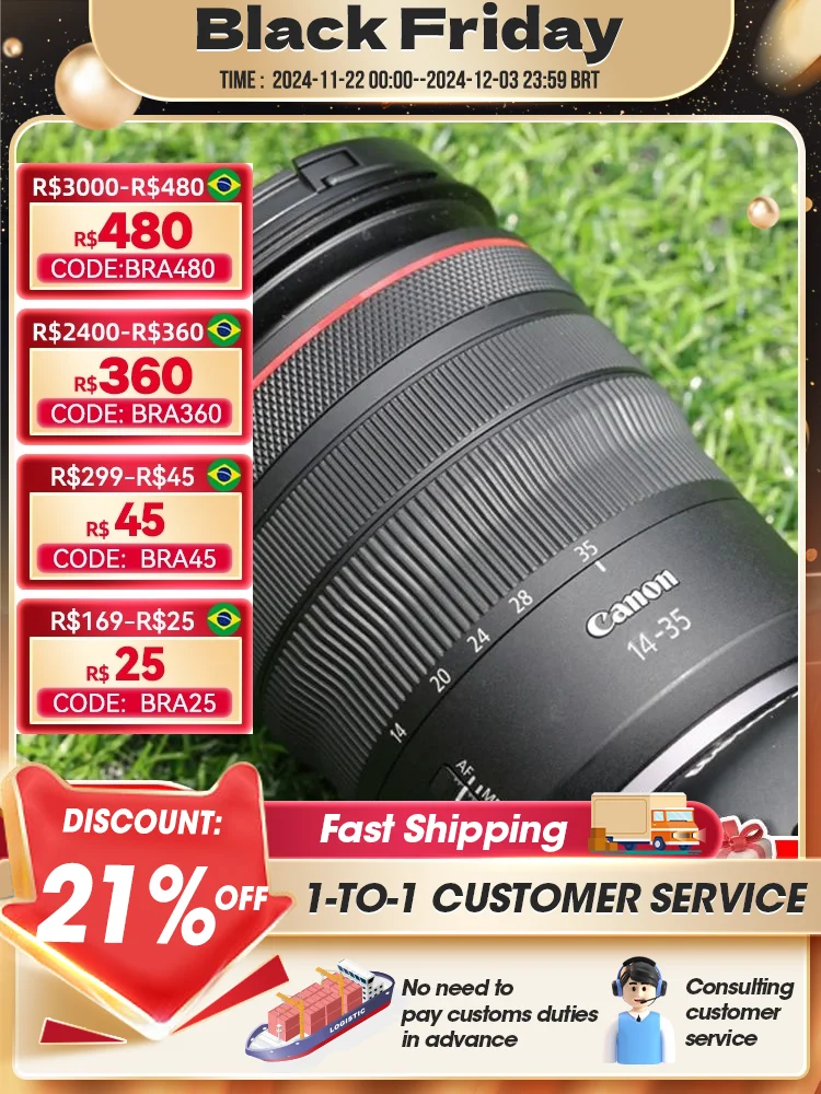 Canon RF 14-35mm F4 USM Lens Full Frame Mirrorless Camera Lens Large Aperture Wide Angle Autofocus ZOOM Landscape Lens For R