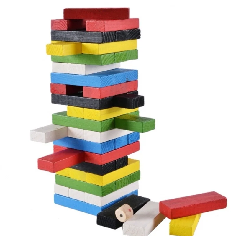 Blocos De Construção De Madeira Wiss, Cor Plain Toy, 54 pcs