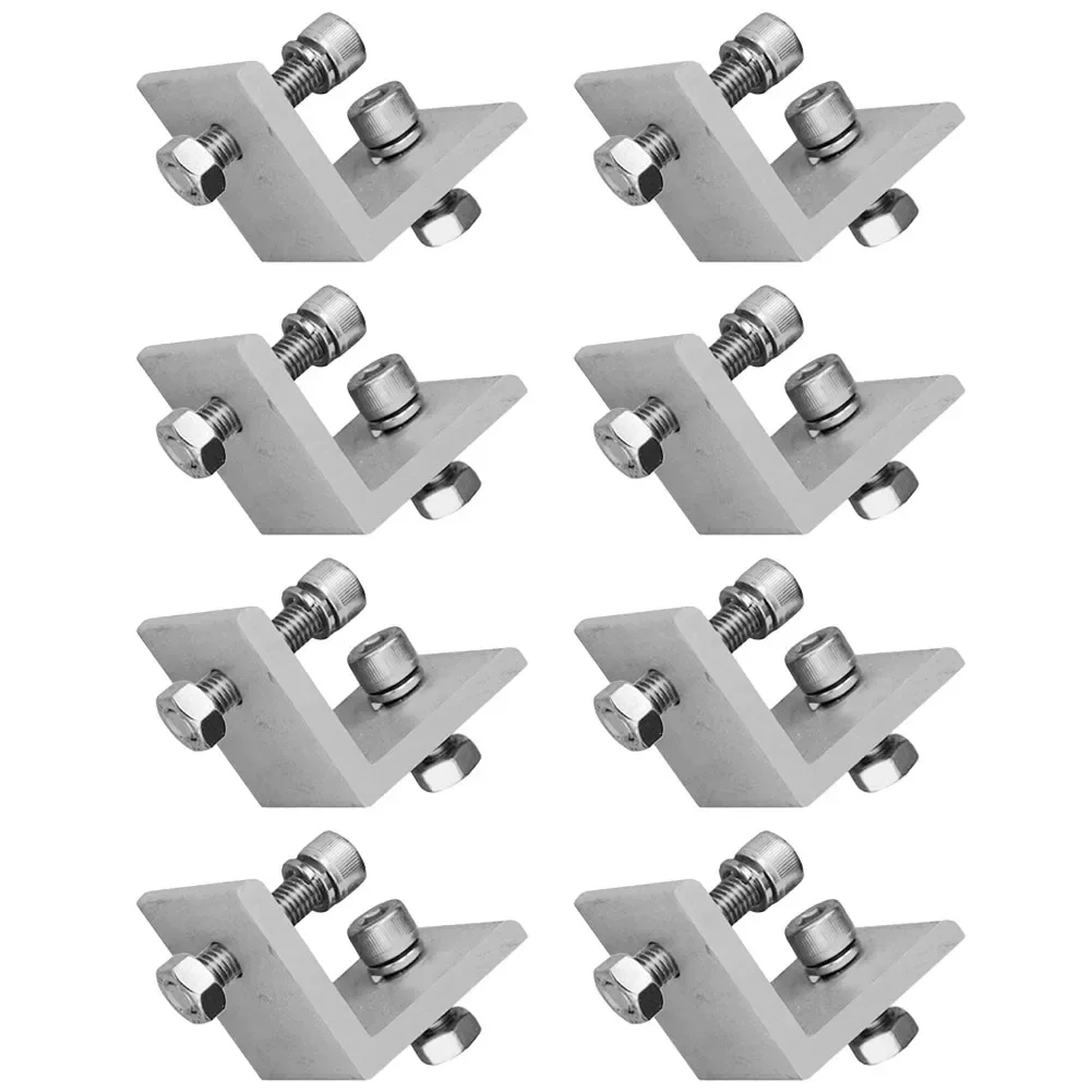 2/4/8pcs Solar PV Bracket Clamp Connecting Solar Panels Clamps Flat Roof Tilt Mount Clamp Photovoltaic Mounting Accessories