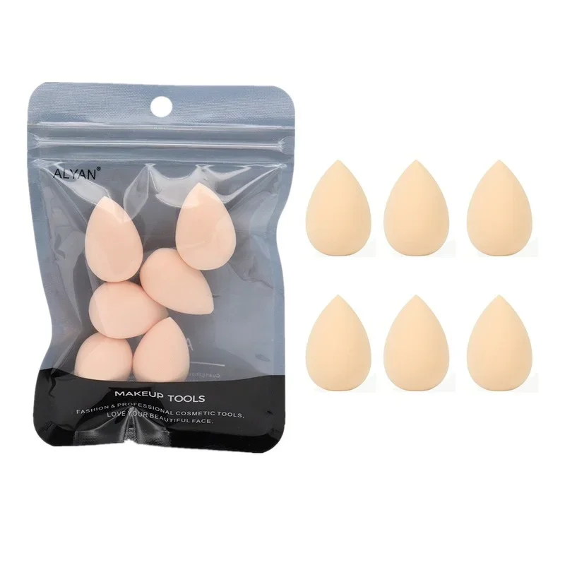 Women Makeup Sponge Water Drop Shape Beauty Egg Powder Foundation Face Cream Cosmetic Sponges Beauty Accessories 6 Pcs