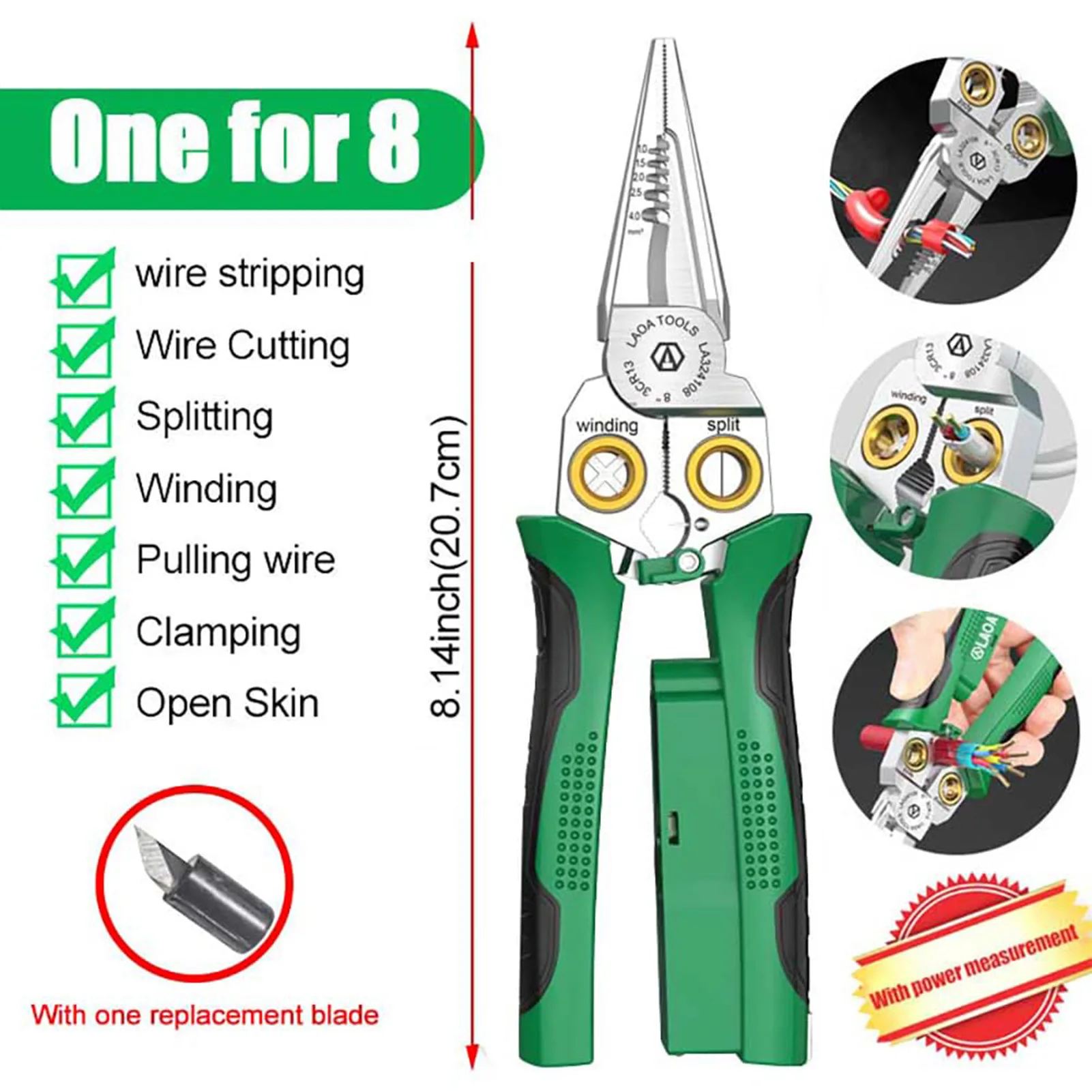 Multi-function Wire Stripping Pliers Super Easy Operation Electrical Crimping Tool Suitable for Repairing Wiring Problems