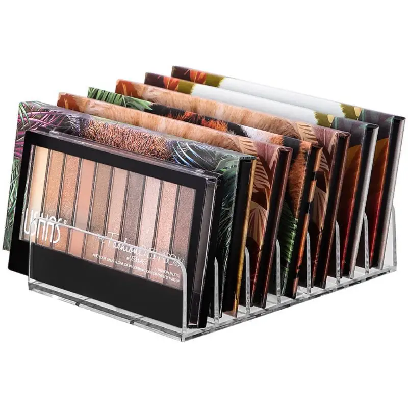 Desktop Multi-cell Display Box Makeup Blush Cosmetics Shelf 7-compartment Plastic Eye Shadow Tray Storage Box Makeup Organizer