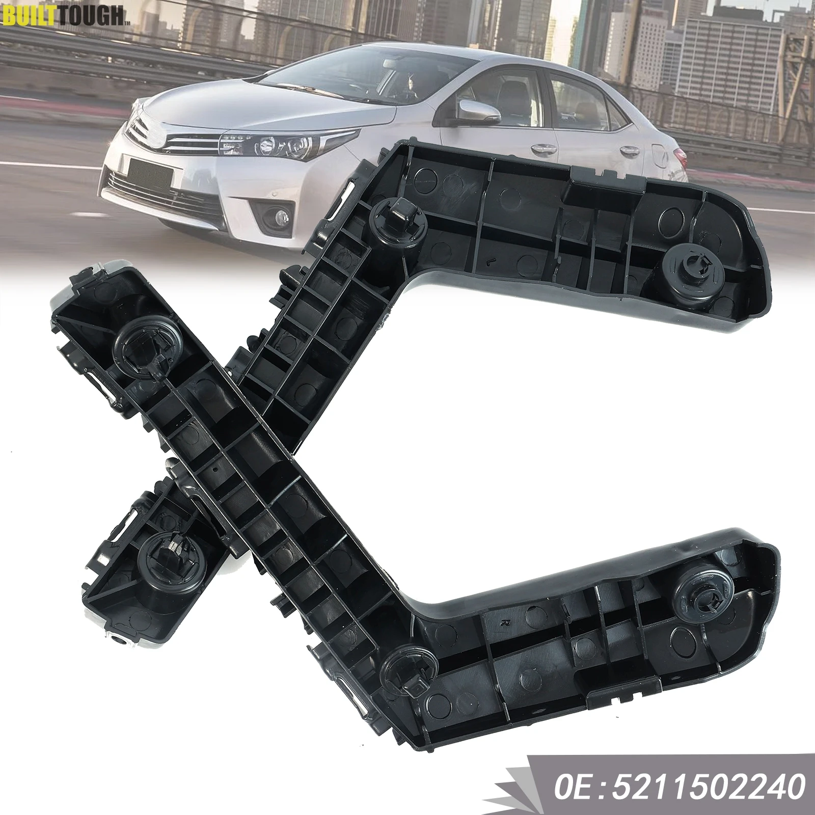 2pcs Car Front Left RIght Bumper Bracket Driver Side Bumper Support For Toyota Corolla 2014 2015 2016 5211502240 5211602240