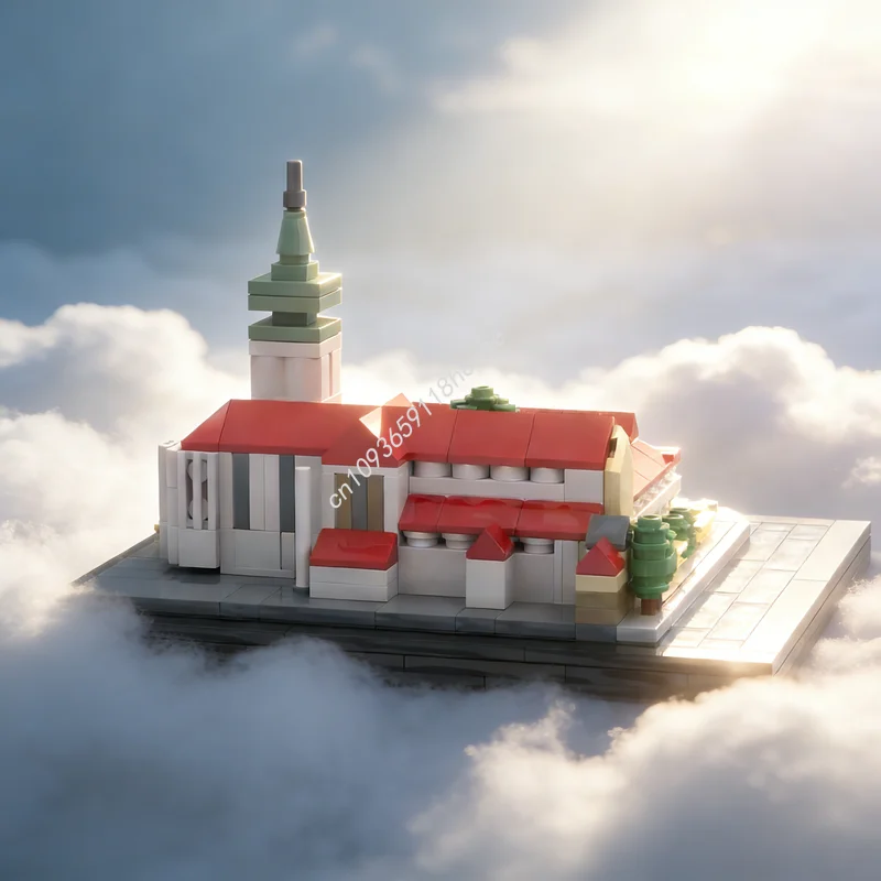 

517pcs MOC Dominican Monestary Ceske Budejovice Architecture Model Building Blocks Toy Christmas Gifts Brick Kids Birthday