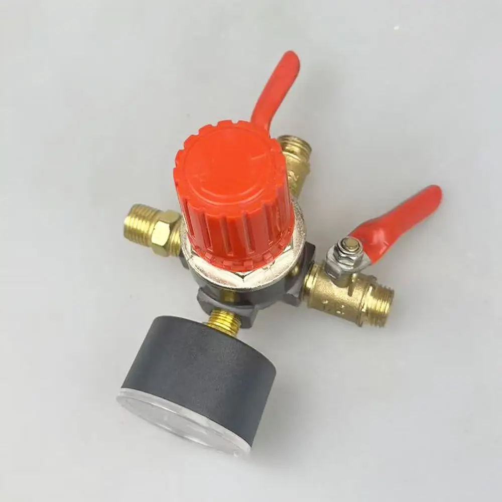 Air Compressor Pressure Control Regulator Valve With Gauge Pneumatic System Fitting Reliable Industrial Part