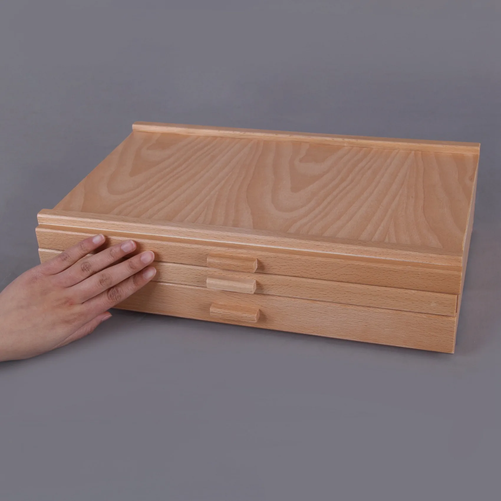 

[CLOS] 3-слойный ящик для хранения художественного дерева для карандашей, ручек, пастели, маркеров, художественного набора, ящика для хранения инструмента для рисования студентов