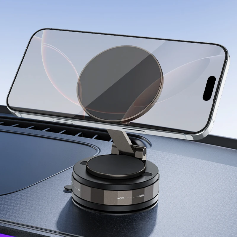 

Oatsbasf Foldable Car Suction Cup Magnetic Phone Holder Stand Dashboard 360° Rotatable Strong Magnet for iPhone Samsung Bracket
