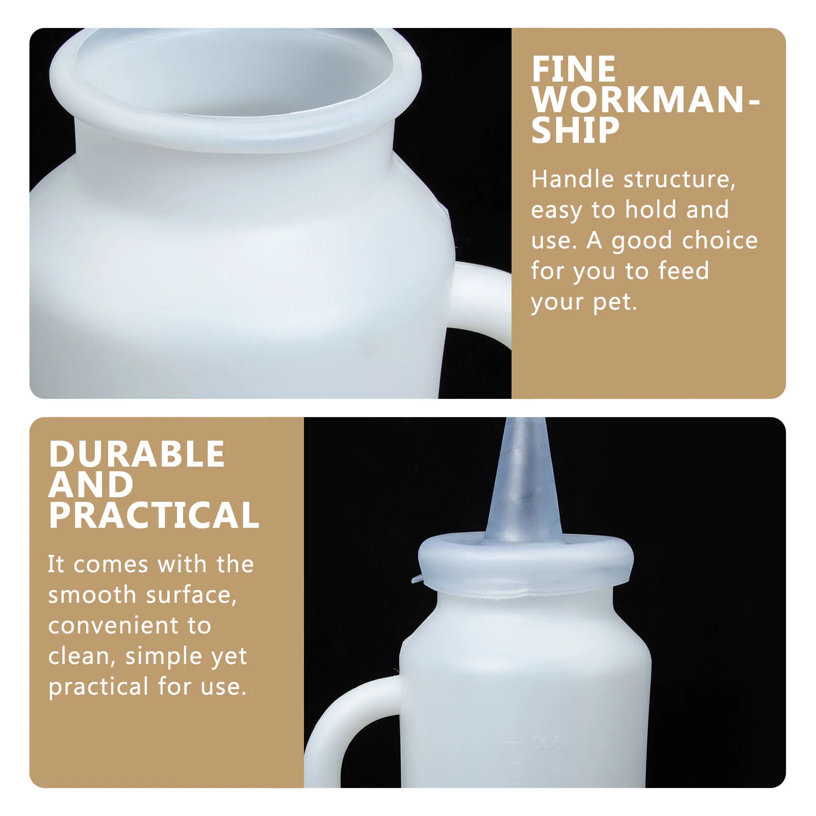 

2Pcs Calf Milk Bottle 1.6L Nursing Feeder for Baby Livestock Silica Gel Bottles Easy Clean Practical Pet Supplies