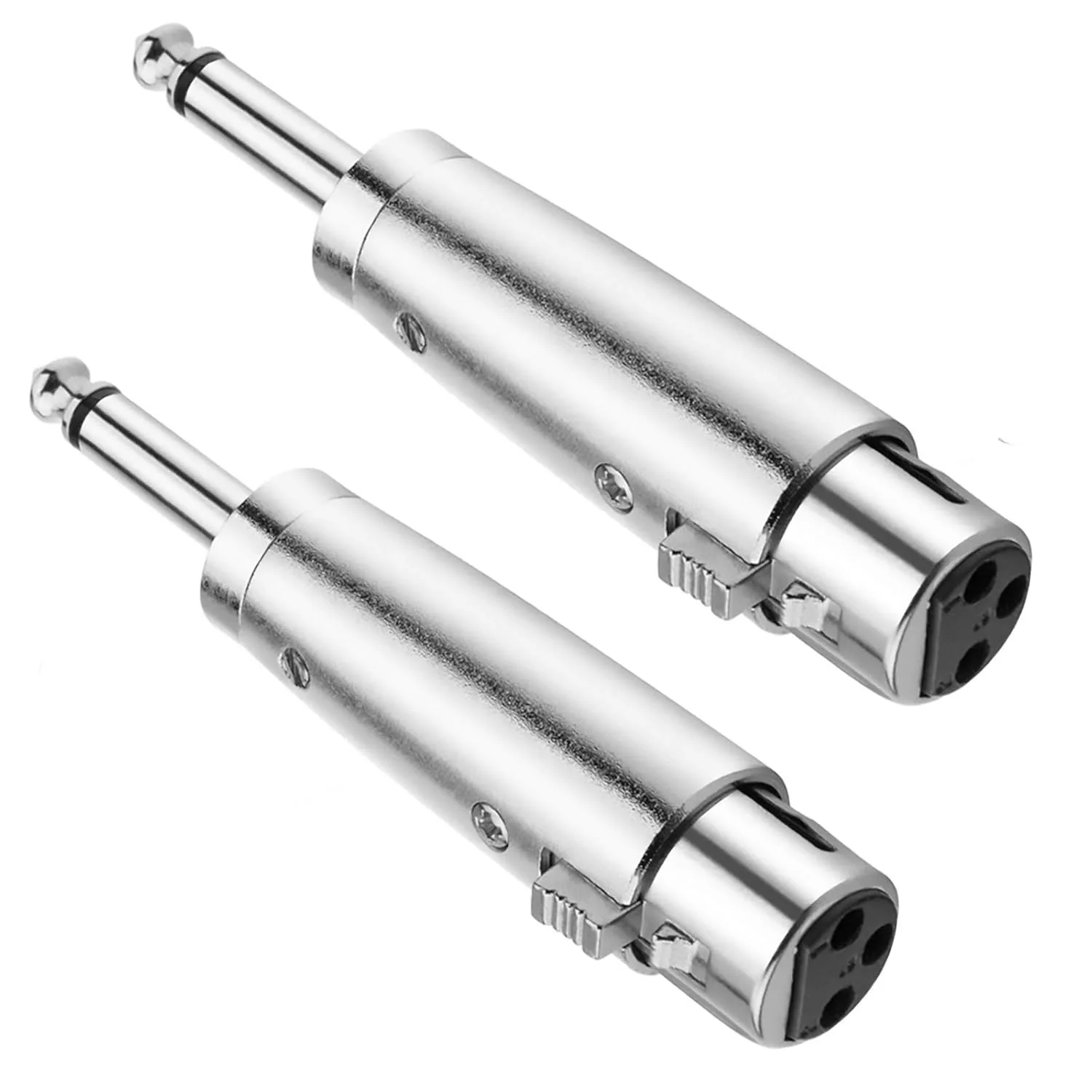 

2PCS 6.5mm TS Male to 3Pin XLR Female Adapter Unbalanced XLR to 1/4 Inch TS Mono Connector Plug for Mixer Microphones Amplifier