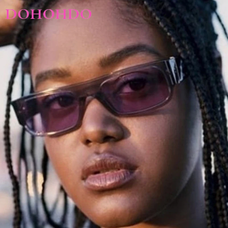 

DOHOHDO Women's Sunglasses Big Frame Square Glasses Vintage Rectangle Sun Glasses Outdoor Sport Shades Punk Glasses Gafas De Sol