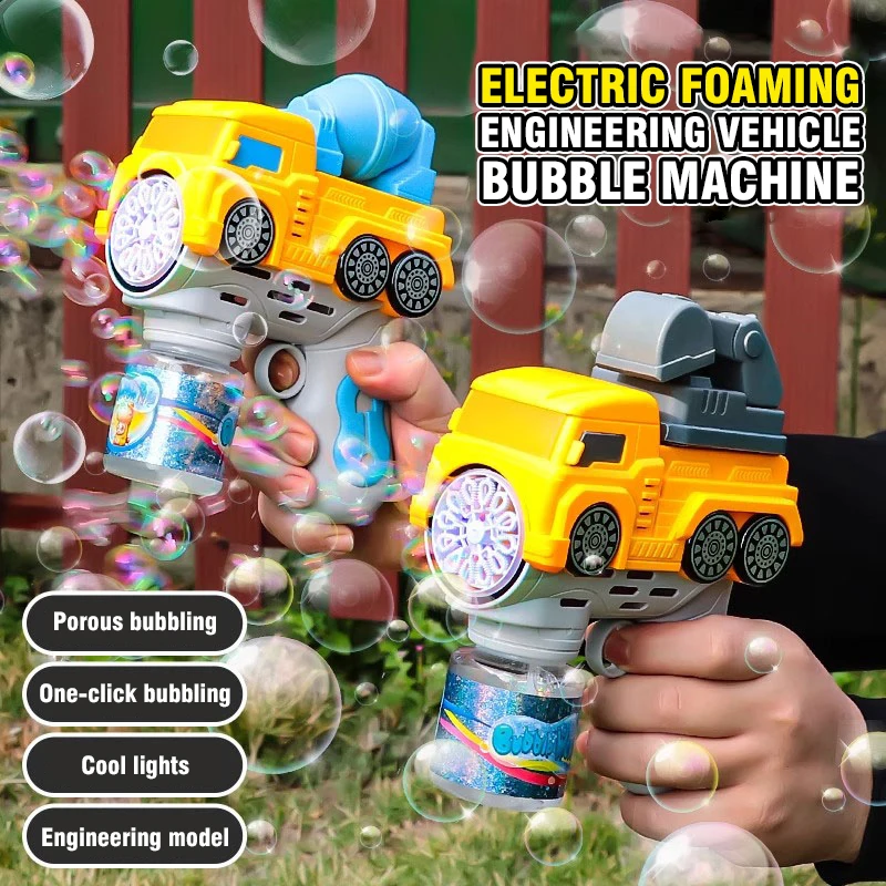 Elektryczny Pistolet do Baniek Mydlanych Automatyczny Dmuchający Zabawki Ręczna Maszyna do Baniek Mydlanych Kreskówkowe Dmuchawce do Baniek Mydlanych Gry na Zewnątrz Imprezy dla Dzieci Prezent
