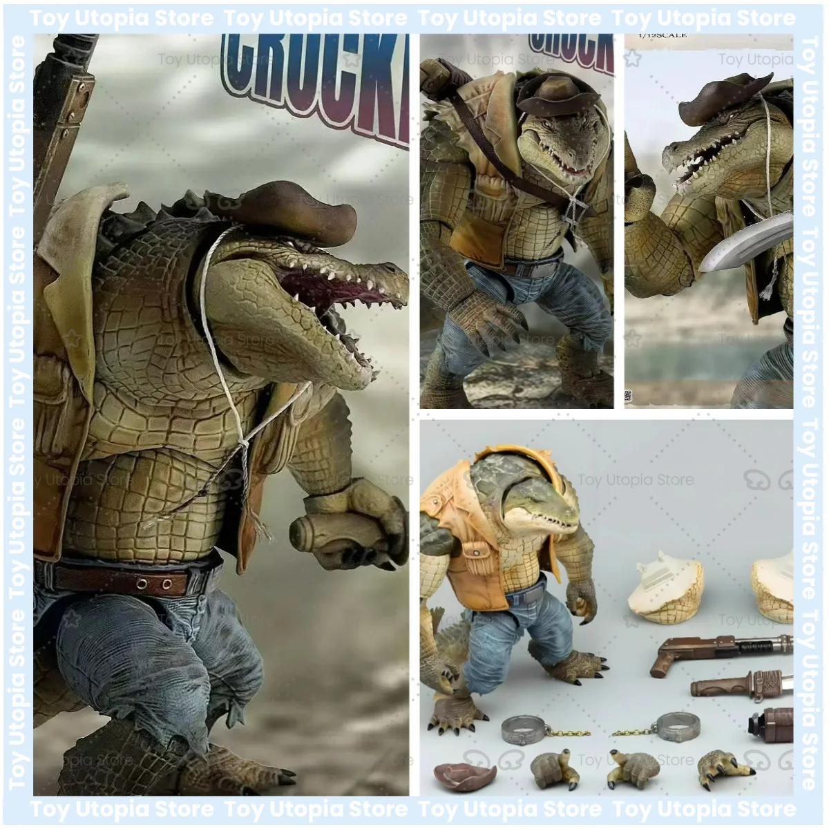 Crocker Fury Planet Wilderness Hunter Maestro Union, Figurine Crocker, Cadeau pour Enfants, Jouets Modèles Articulés