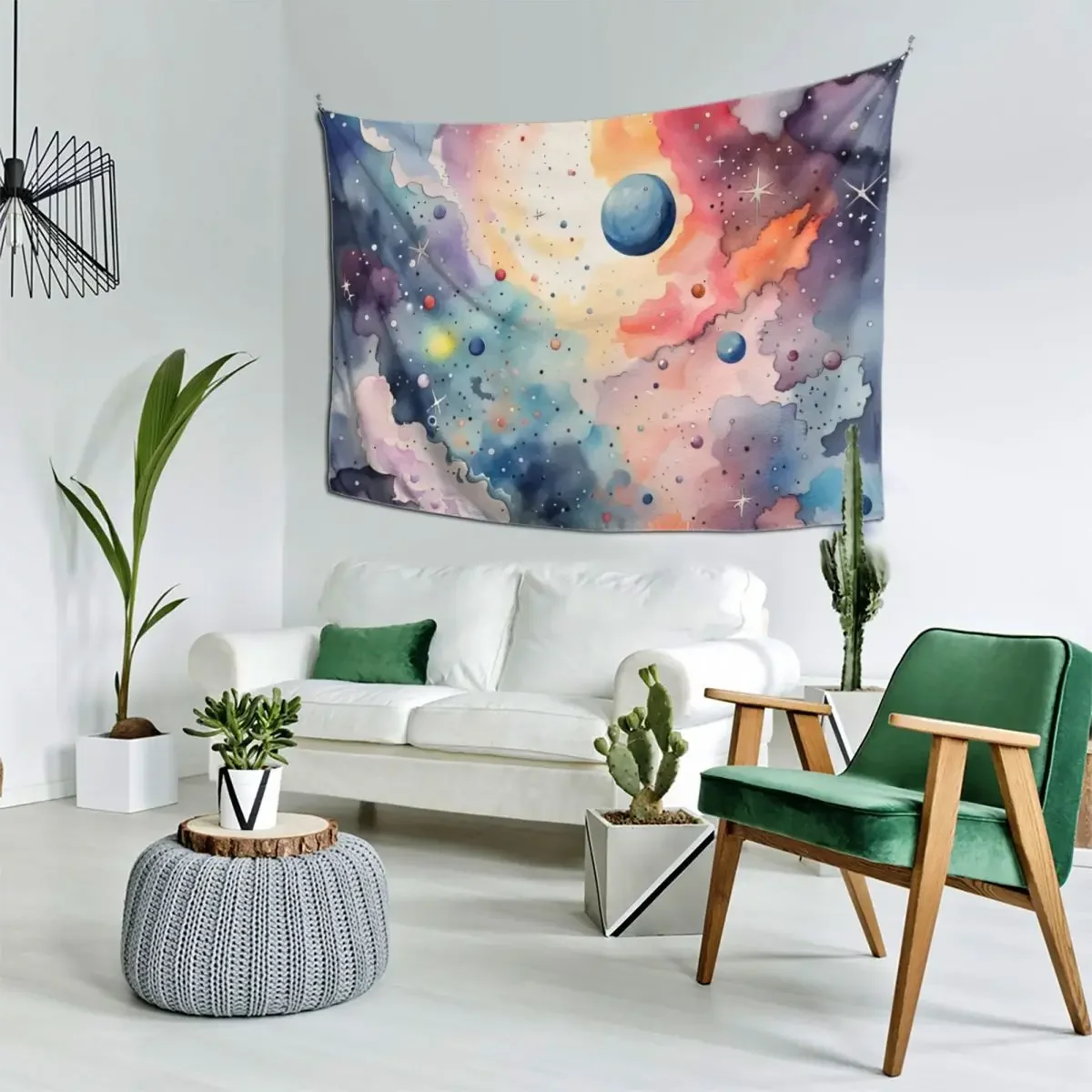 

Watercolor Space Tapestry Decorative Wall Murals Tapete For The Wall Aesthetic Home Decor Tapestry