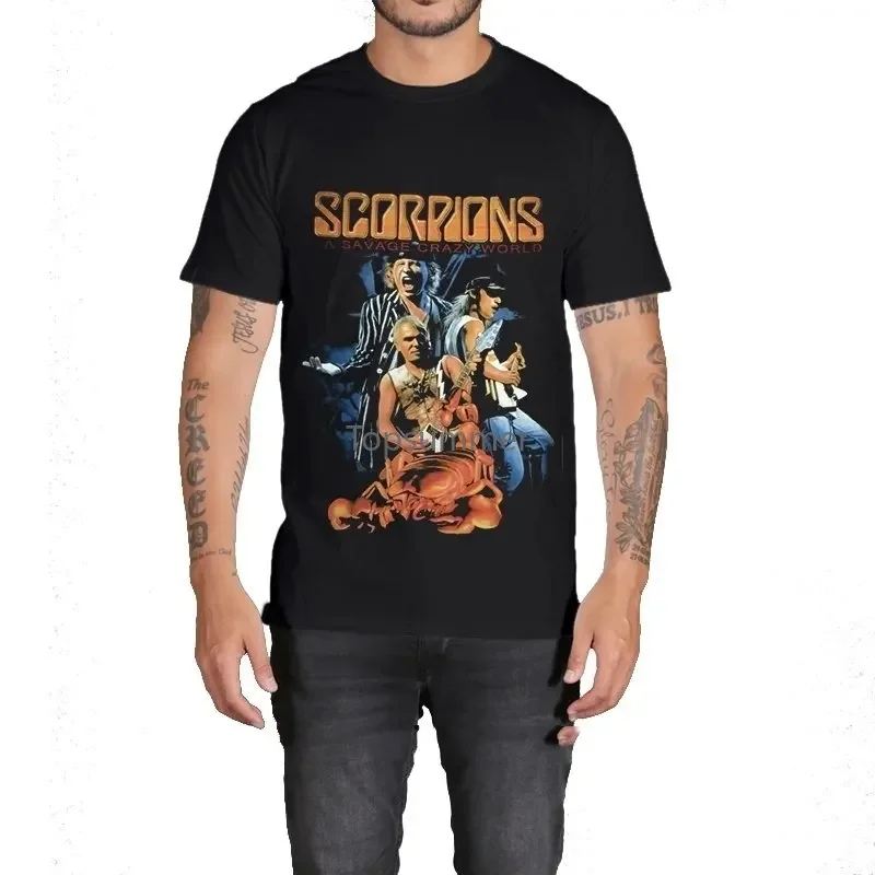 Men T Shirt New Arrival 3D Printed Scorpions Band Black Shirts T-Shirt Novelty Tshirt Women