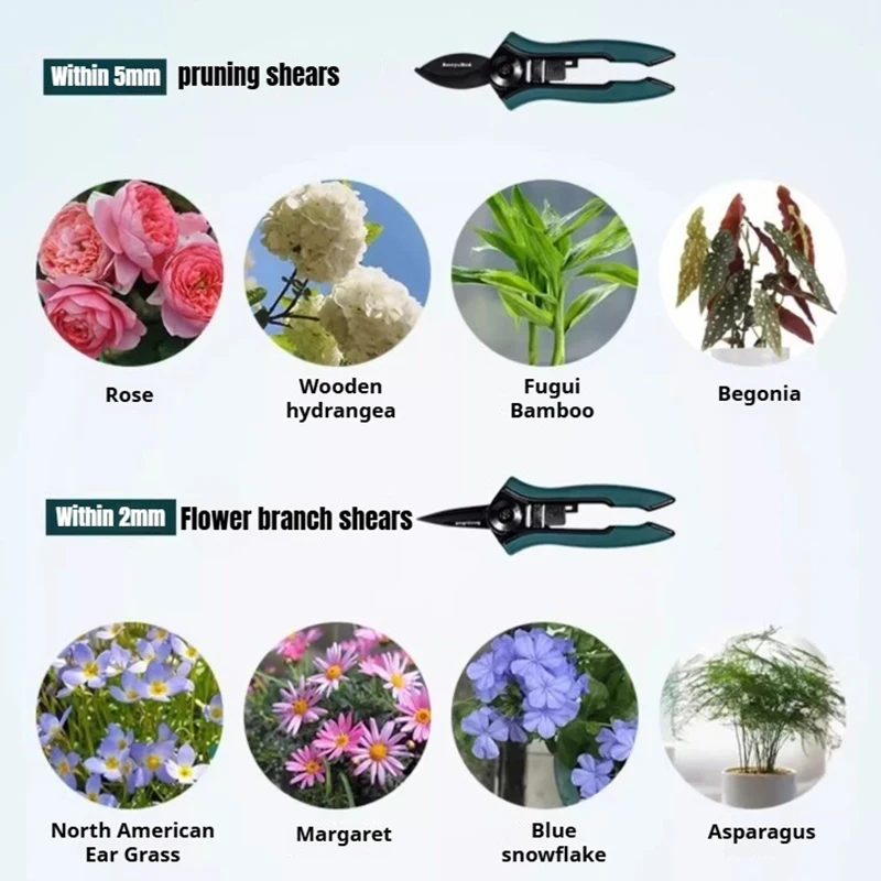 Multifunctional Pruner Garden Scissors Professional Sharp Bypass Pruning Shears Tree Trimmers Secateurs Hand Clippers for Garden