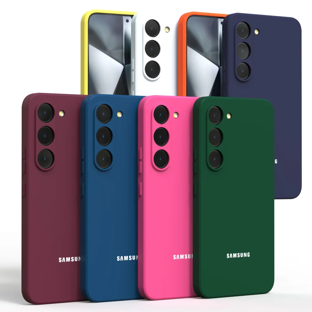 For Samsung Galaxy S25 Silicone Case S24 S23 S21 FE S22 Plus A56 A55 A54 A36 A35 A16 Soft Protective Shockproof Phone Back Cover