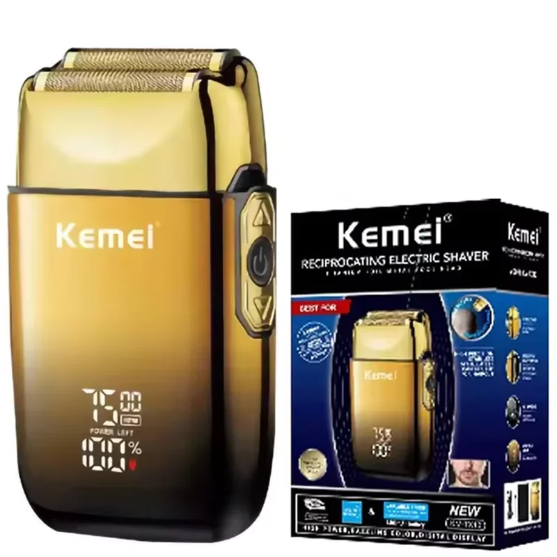 Kemei Men's Professional Electric Shaver Rechargeable Beard Shaving Shaving Machine LCD Beard