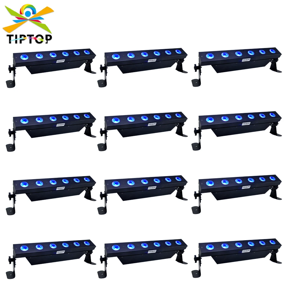 

TIPTOP 6x18W 6IN11 RGBWA UV Color Mixing Battery Wireless Led Washer Light Angle Adjustable Remote Stage Washer DMX512 6/10CH