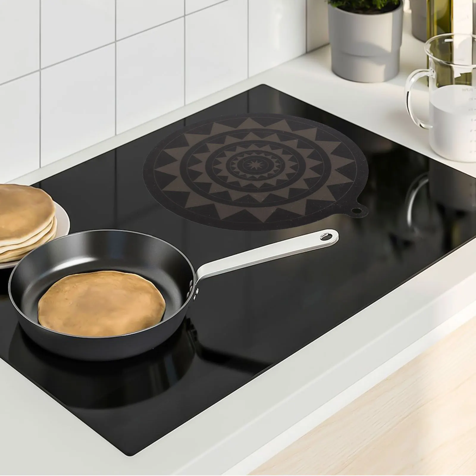 Innovative Silicon Cooking Mats with Color Change Technology 2 Pack Designed Specifically for Induction Surfaces
