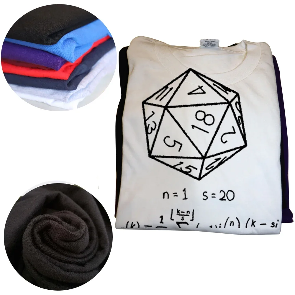 Novelty The science of 20 sided dice T Shirts Graphic Cotton Streetwear DND D20 Dungeon Gamer Dragon Dice T-shirt 2024 NEW
