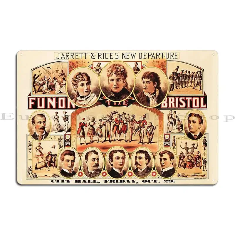 Fun On The Bristol Jarrett And Rice S New Departure Ephemera Poster Advertisement Metal Plaque Poster Character Wall Mural