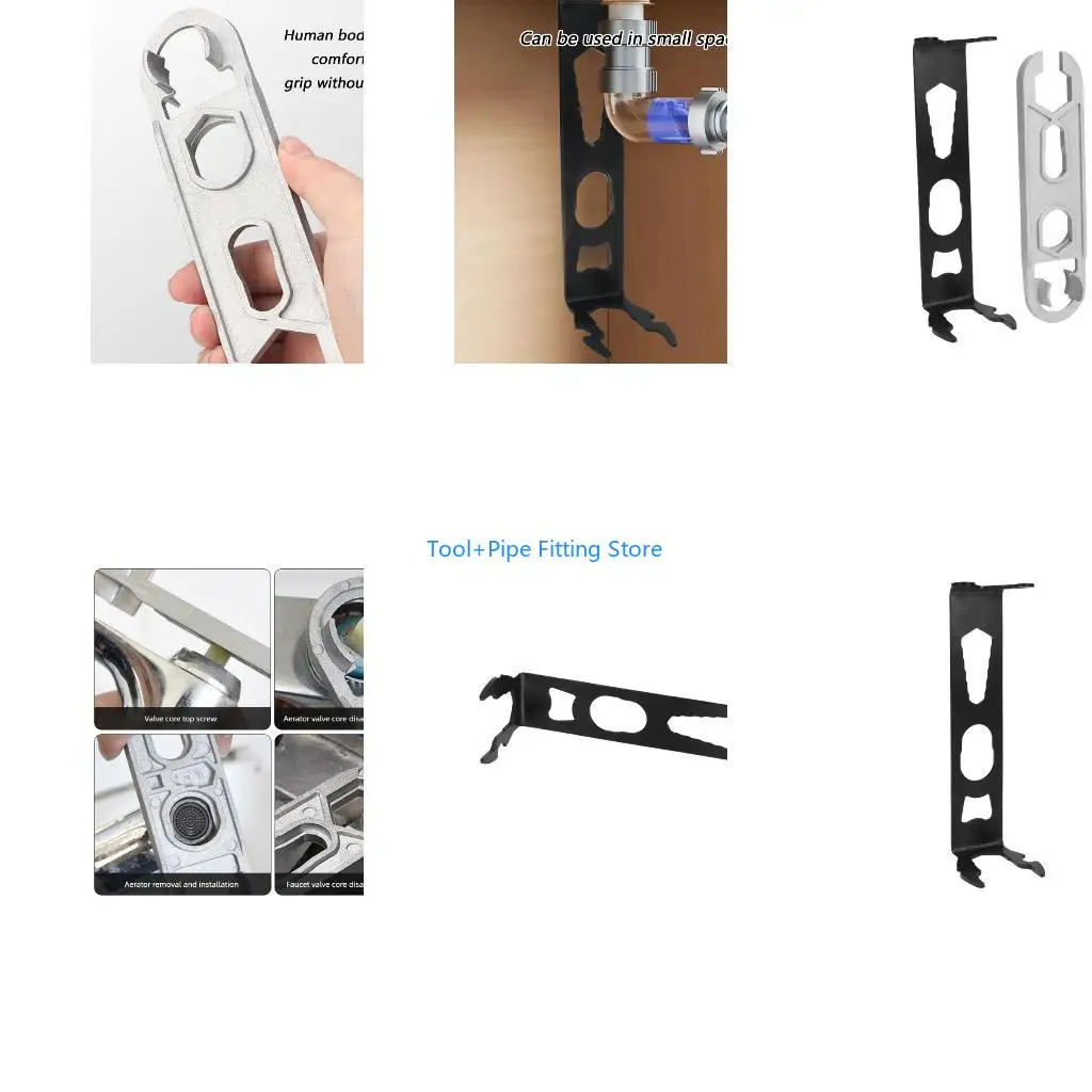 F92B 16 in 1 Multifunctional Sink Wrenches Basin Faucet Wrenches Faucet Tool Plumbers