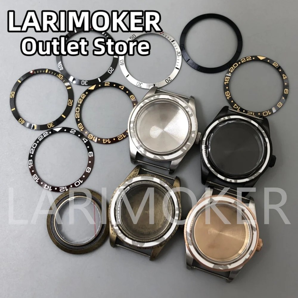 LARIMOKER 39mm Black Two-tone Rose Silver Bronze coating Automatic Watch Case Waterproof fit NH35 PT5000 Miyota Mingzhu movement