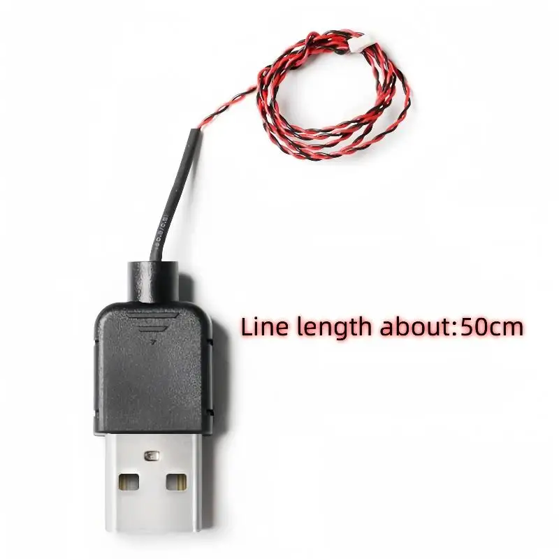 0.8mm Pin DIY 5v Lights 50cm USB Power Cable Compatible With USB Power Cord DIY Decorative Lamp USB Wire Toy Accessories-F(x)