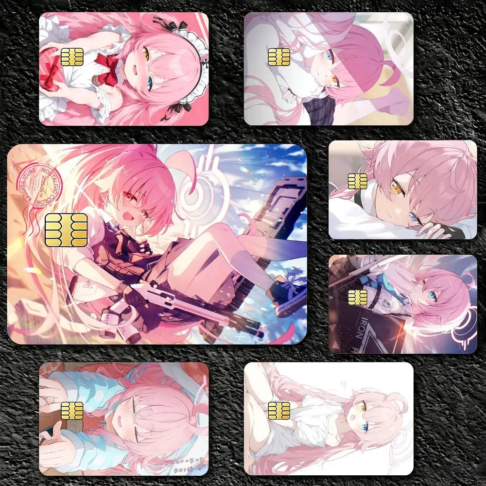 

Blue Hoshino Takanashi A-Archive Credit Card Skin Stickers For VISA Bank Bus Metro Access Card Protective Film Cover Sticker