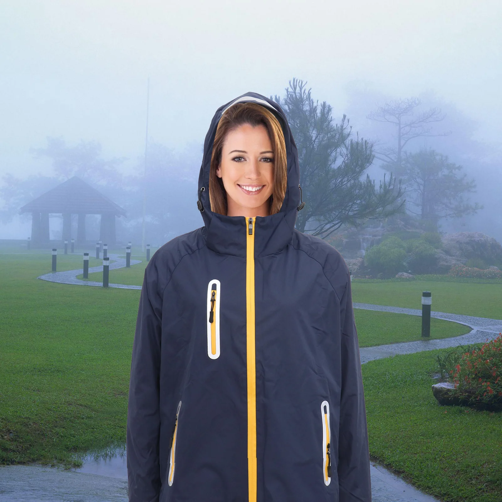 

Hooded Mountaineering Suit Winter Outdoor Jacket Windproof Hiking Coat for Skiing Snow Games Warm Comfortable Fleece Lined