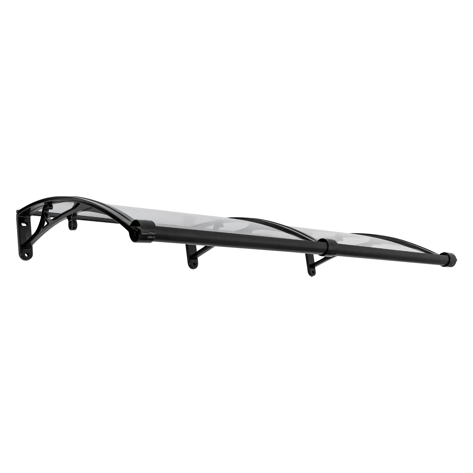 Vordach für Haustür 120 X 60 cm Transparentes Bogen-Vordach Aluminiumlegierungs-Halterung Maximallast 440,92 lbs Dach-Vordach Regenschutz – Detail 16