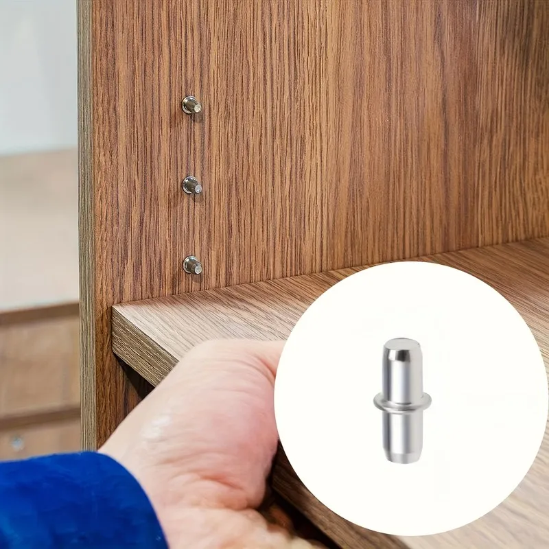 49 pcs Furniture Board Brackets for Bookshelf Layer Pins, Rust Resistant Finish, Sturdy Load Bearing