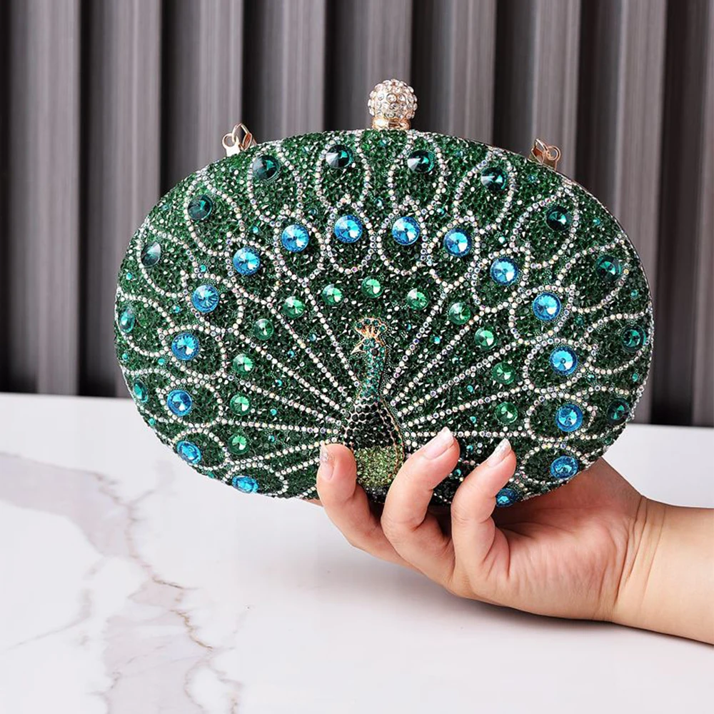 

New Diamond Banquet Bag European Retro Style Party handbag Black High end Dress Bags Women Luxury Clutch Shoulder bag