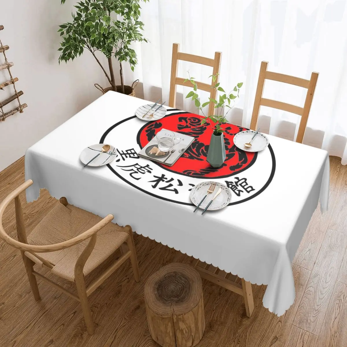 Shotokan Karate Customized Rectangular Tablecloth Oilproof Table Cover for Dining Events Table Cloth