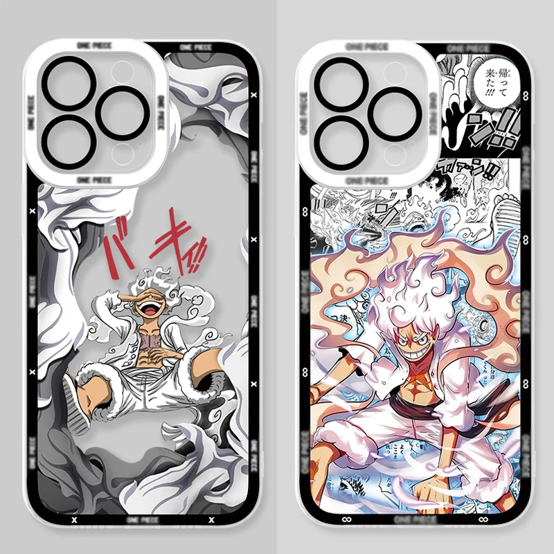 Anime O-One Stücke klare Hülle für iPhone 16 Pro Max 15 14 plus 13 12 11 Pro xr xs x 8 7 se weiche Silikons chutz hülle