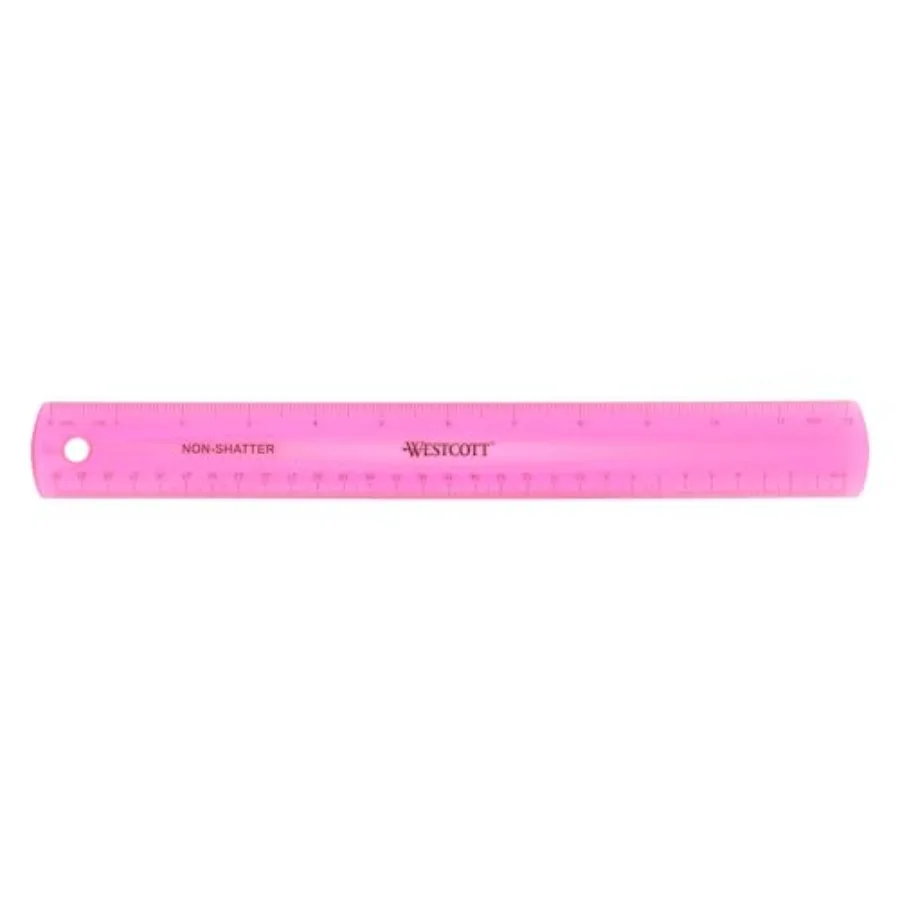 Shatterproof ruler for classroom use, polycarbonate material, transparent blue, durable and precise measurement