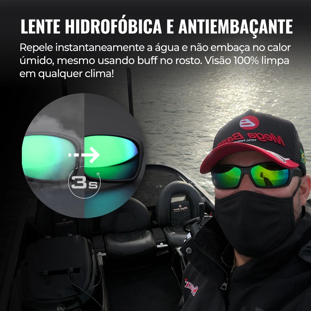 GOMEXUS CR-39 Polarisierte Angelbrillen für Herren, HD, Antibeschlag, UV400, ultraleichte Sportbrille für Karpfen-, Hecht- und Meeresangeln – Detail 5