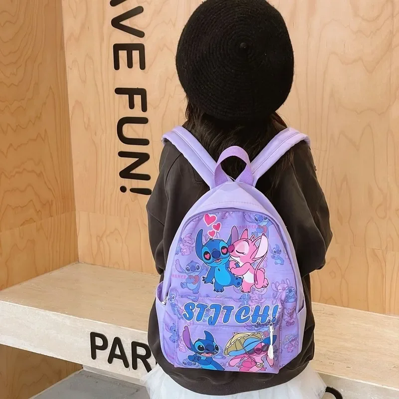 Zaino con stampa Stitch, zaino in nylon, zaino stile college per bambini e ragazze, regalo ideale per la scuola, i viaggi, i pendolarismo quotidiano