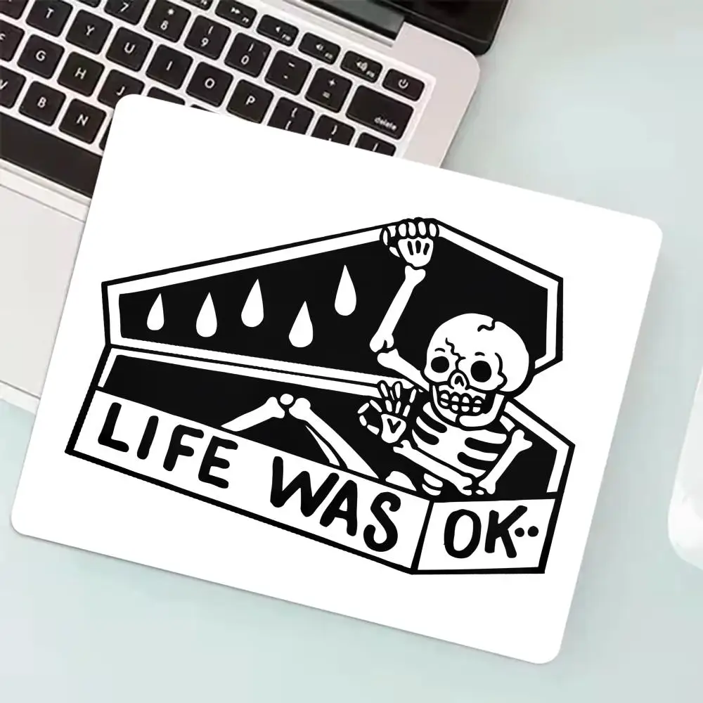 

Забавный коврик для мыши с черепом 40X45, большой квадратный коврик для компьютерной офисной игры, резиновые противоскользящие коврики для мыши 22x18, маленькие декоративные настольные коврики