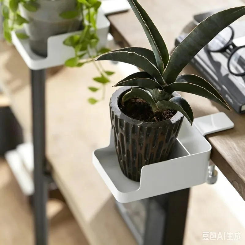 Picture 6: Mid Air Desktop Cup Holder Adjustable Movable Multifunctional Cup Holders Clip on Save Space Phone Holders Storage Shelves